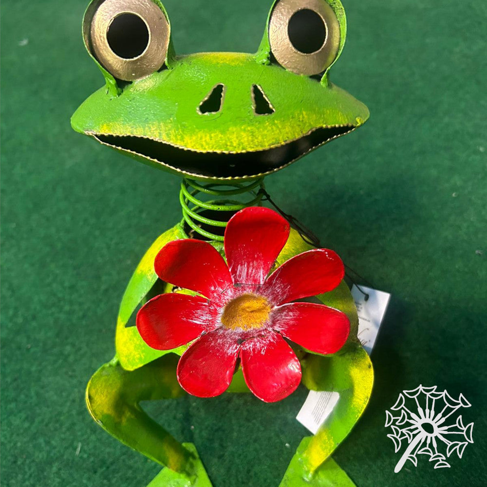 Frosch mit Blume